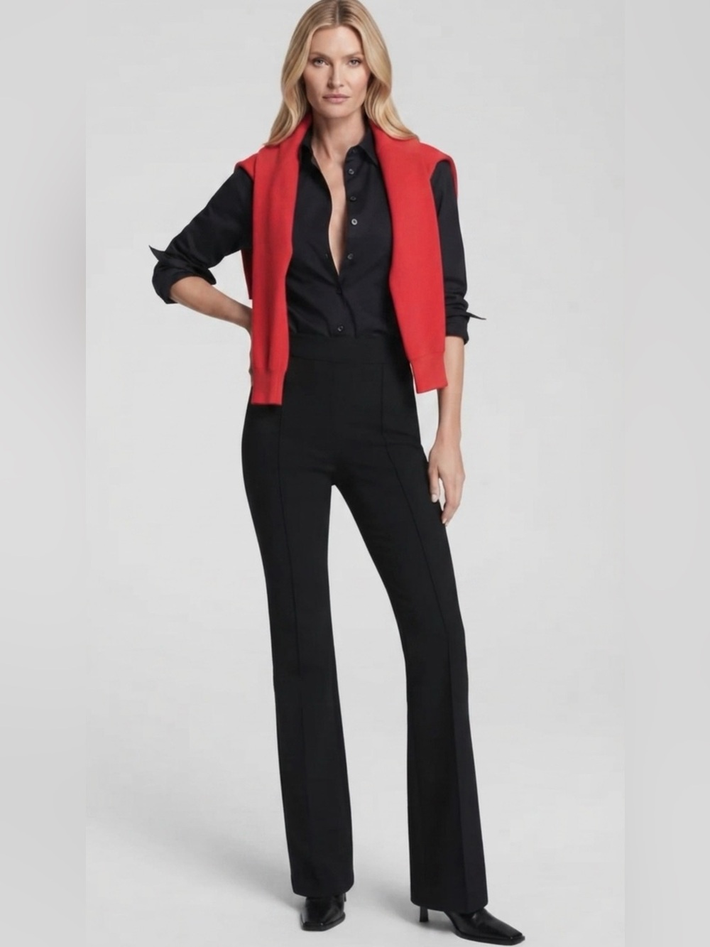 Spanx Hi-Rise Flare in Ponte NWT Large - Picture 2 of 16